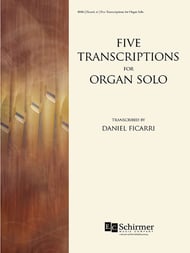 cover Five Transcriptions for Organ Solo Organ sheet music cover